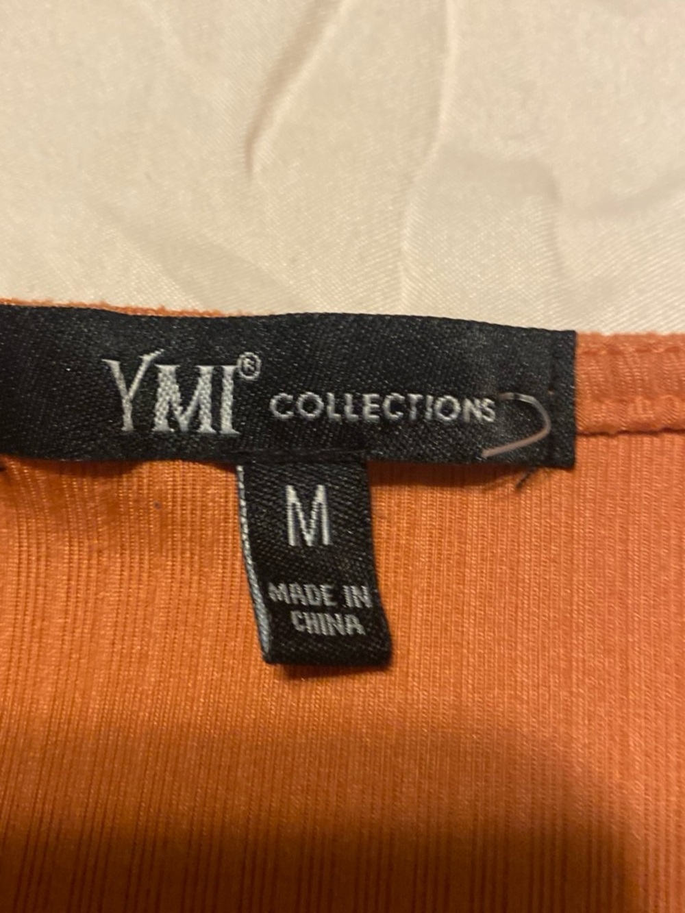 YMI Rust Ribbed Short-Sleeve Wrap-Front Top - Picture 2 of 2